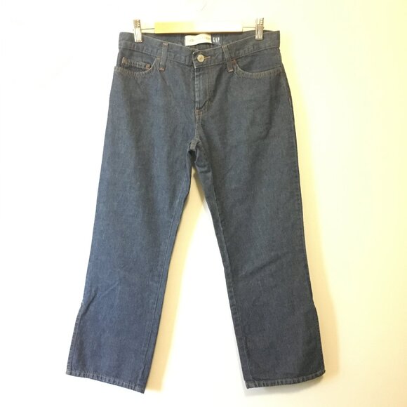 GAP Navy Blue Side-Slit 100% Cotton Capris - Picture 3 of 15